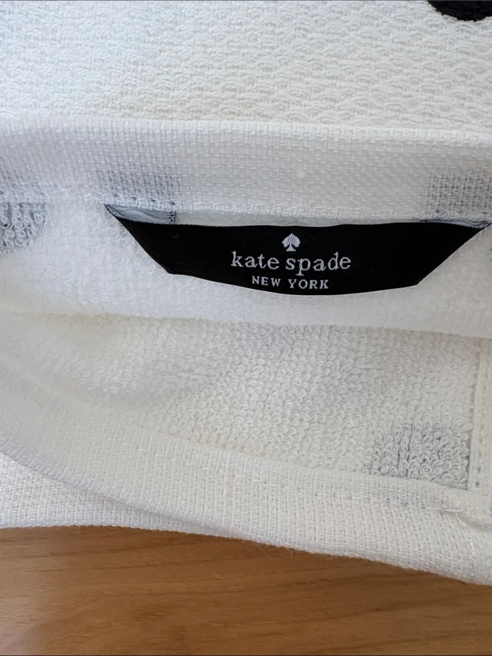 3! kate spade White and Black Polka Dot Kitchen Towels